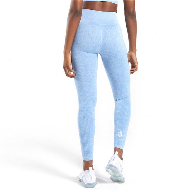 Gracie Light Blue High Waisted Push Up Leggings – Get That Trend